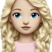 ocean blue doll eyes, blonde hair, feminine, pink, girl, angelic sticker