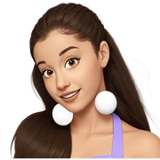 smiling girl with brown hair sticker
