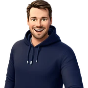 smiling boy with facial hair sticker