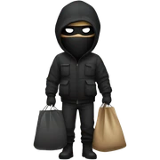 Robber with bag sticker