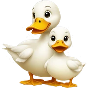 Duck with baby’s sticker