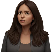 brown haired girl portrait sticker