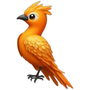 Fantasy bird orange sticker