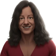 smiling boy with long hair sticker
