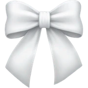 Shiny white bow sticker