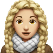 woman feels very cold in w sticker