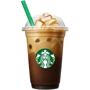 Starbuck ice coffee with ice cubes sticker
