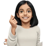 smiling girl with black hair sticker