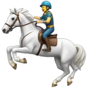 Mechanical jumping horse sticker