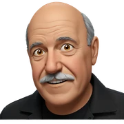 old man portrait with mustache sticker