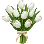 white tulip bouquet  sticker