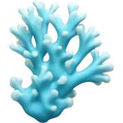 light blue coral  sticker