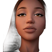 serene girl portrait with closed eyes sticker