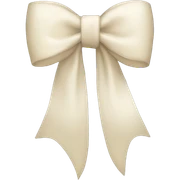 Cream bow sticker