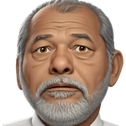 old man with beard portrait sticker