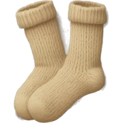 Pair of beige knitted socks sticker