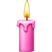 Pink candle sticker