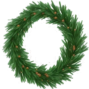 Pine garland sticker