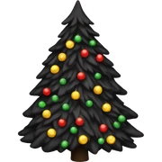 Black Christmas tree sticker