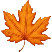 Autumn leaf sticker