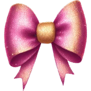 Glittery bow sticker