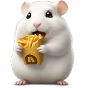 hamster eatting mcdonalds sticker