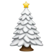 White Christmas tree sticker