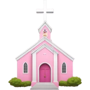 pink church cross sticker