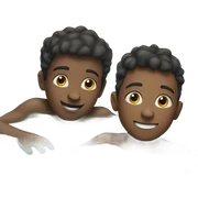 Two boys swimming  sticker