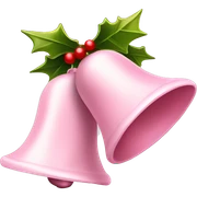 Light pink Christmas bells sticker