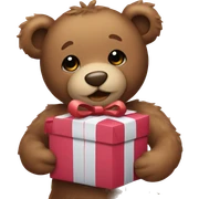 Teddy bear holding presents  sticker