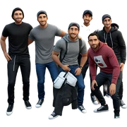 boys hanging out outdoors sticker