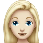 Blonde girl with blue eyes and pale skin  sticker