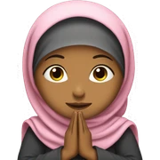hijabi praying sticker