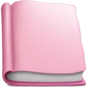 light pink book sticker