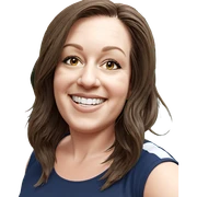 smiling girl with brown hair sticker