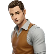 casual male portrait in vest sticker