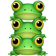four frogs together sticker