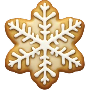 Beige snowflake cookie sticker
