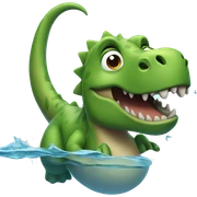 Dinosaur in water  sticker