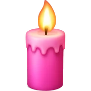 Pink candle sticker