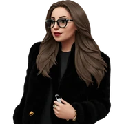 stylish girl with accessories sticker