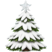 White Christmas tree sticker