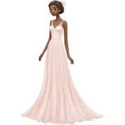 pastel pink wedding dress sticker