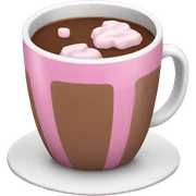 hot chocolate in pink mug sticker