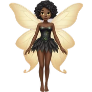 Black fairy sticker
