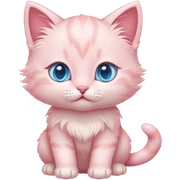 Baby pink kitten sticker