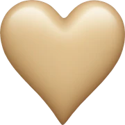 Beige heart sticker