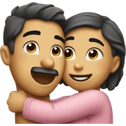 Kiss and hug  sticker