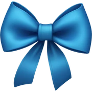 Blue bow sticker